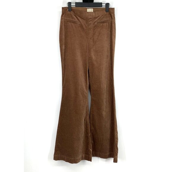 Anthropologie Pilcro and the Letterpress Pants Velvet Retro Flare Pull On - Picture 4 of 11